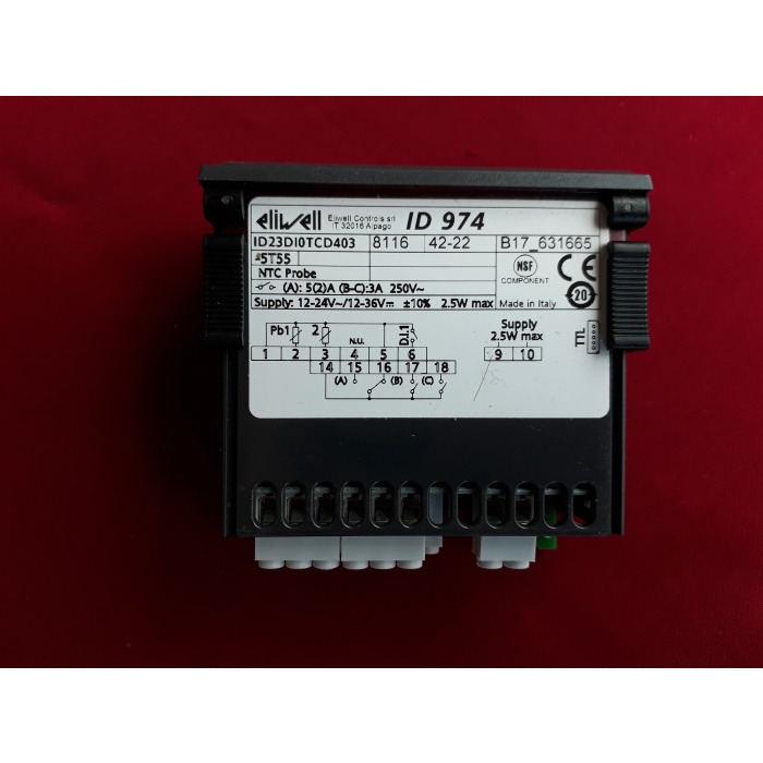 Eliwell ID 974 GREY Dijital termostat Çift Proplu 12 VOLT - 24 VOLT