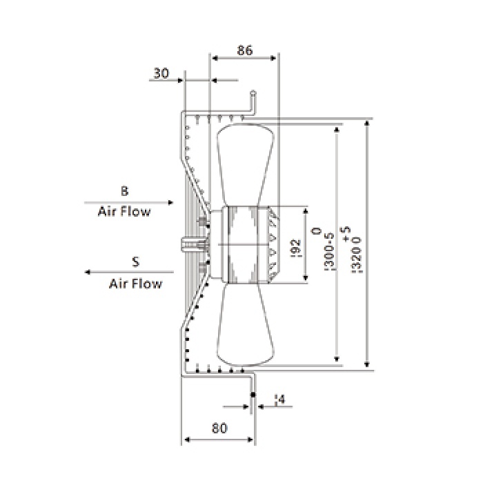 Axial Fan 300 Emici HAILE YWF A4E-300S-5DIA00