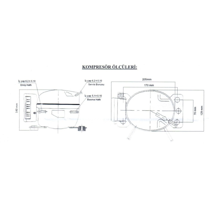 12V/24V Buzdolabı Kompresörü AK-25