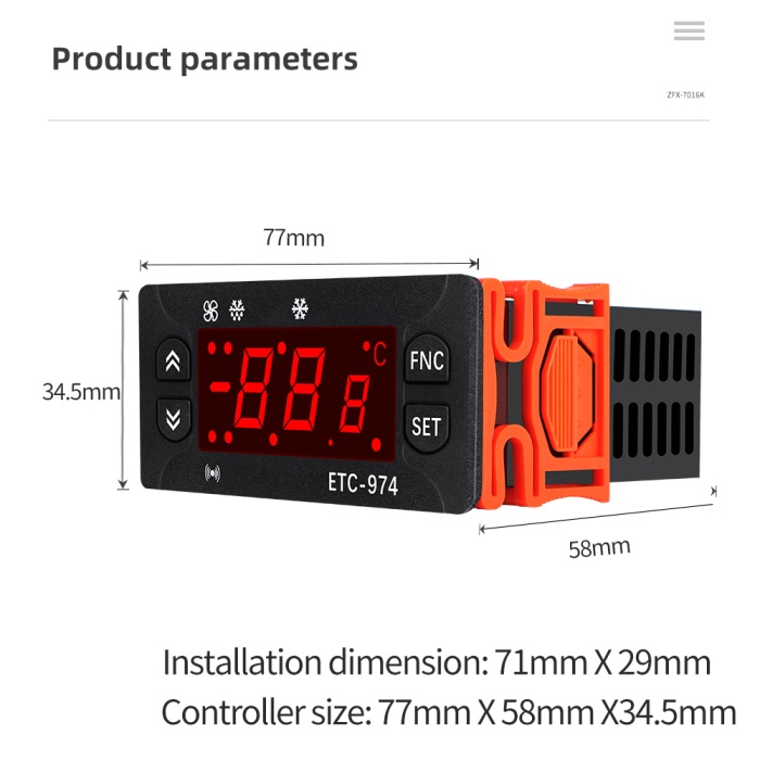 ETC 974 Dijital Termostat Çift Prop