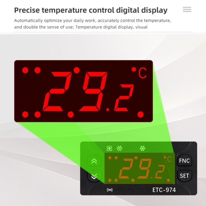 ETC 974 Dijital Termostat Çift Prop