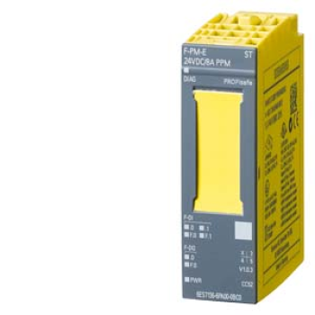 6ES7136-6PA00-0BC0 SIMATIC DP, POWER M. F-PM-E PPM PROFIsafe, for ET 200SP, 24 V DC safe shutdown of DQ and F-DQ up to PL D/SIL2 or PL E/SIL3 2 fo