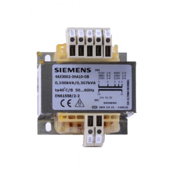 4AX3002-3HA10-0B 4AX3002 KUMANDA VE EMNİYET İZOLASYON TRAFOLARI, 230-400V/24V, 50-60Hz, 100 VA