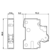 5SY4102-7 Miniature circuit breaker 230/400 V 10kA, 1-pole, C, 2A, D=70 mm