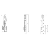 6ES7193-6BP00-0BA1 SIMATIC ET 200SP, BaseUnit BU15-P16+A0+2B/T, BU type A1, Push-in terminals, without AUX terminals, bridged to the left, WxH: 15