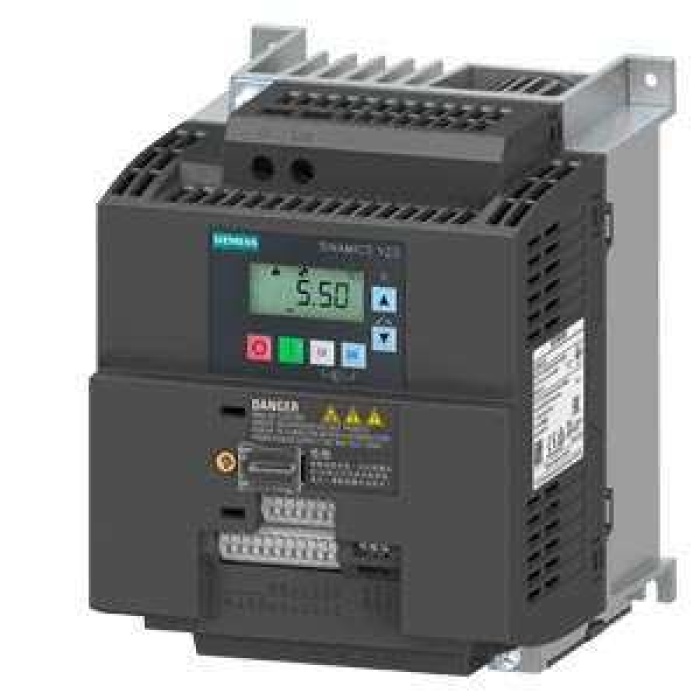 6SL3210-5BB23-0UV1 SINAMICS V20 1AC200-240V -15/+10% 47-63HZ RATED POWER 3kW WITH 150% OVERLOAD FOR 60SEC UNFILTERED I/O-INTERFACE: 4DI, 2DO,2AI,1