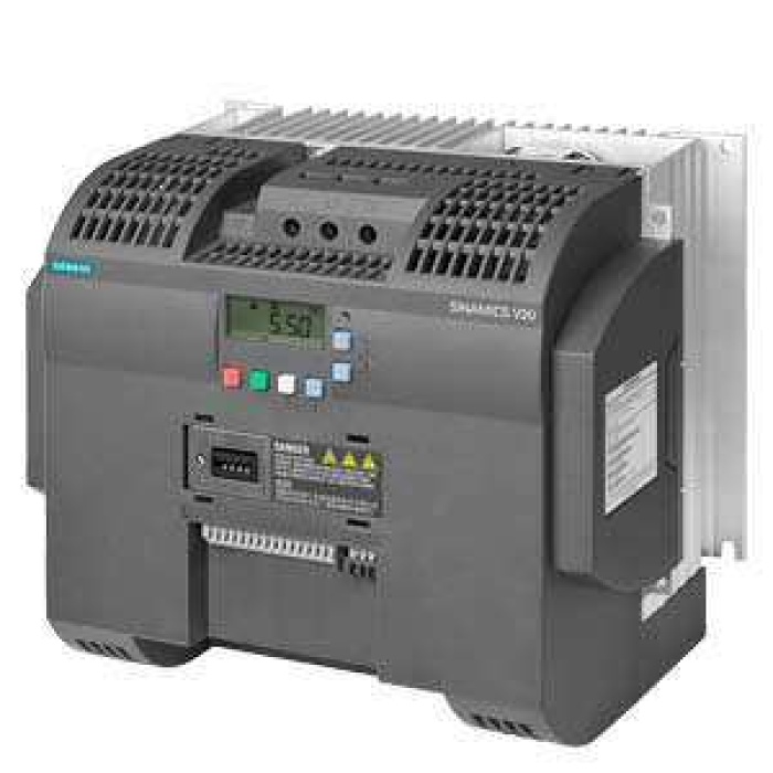 6SL3210-5BE31-5UV0 SINAMICS V20 380-480 V 3AC -15%/+10% 47-6 Rated power 15 kW with 150% overload for 60 sec. unfiltered I/O interface: 4 DI, 2 DQ