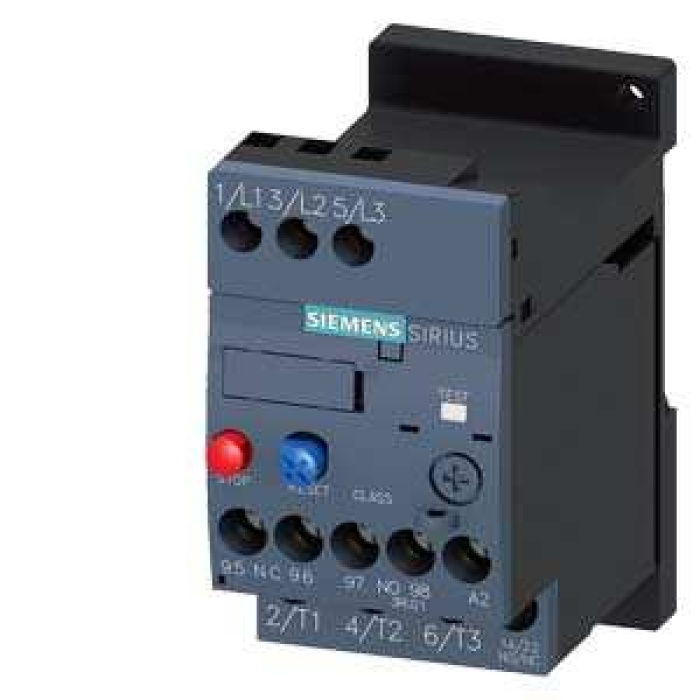 3RU2116-1KB1 3RU2 SIRIUS TERMİK RÖLE, FAZ KORUMALI, 1NO+1NC YARDIMCI KONTAKLI 9-12,5A,  BOY S00 ( RAYA MONTAJLI )