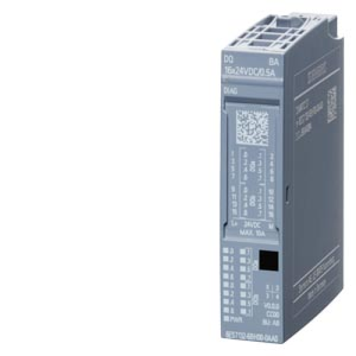 6ES7132-6BH00-0AA0 SIMATIC ET 200SP, digital output module, DQ 16x 24VDC/0.5A Basic, Pack quantity: 1 unit, suitable for BU type A0, Color code CC