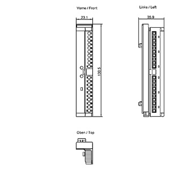 6ES7392-1AJ00-0AA0 SIMATIC S7-300, Front connector for signal modules with screw contacts, 20-pole