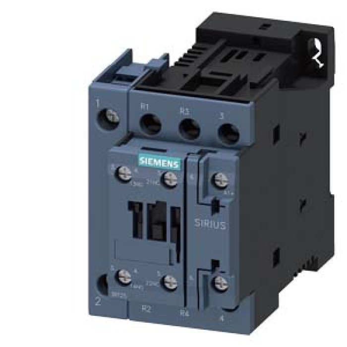 3RT2526-1BB40 power contactor, AC-3, 25 A, 11 kW / 400 V, 4-pole, 24 V DC, main contacts: 2 NO + 2 NC, auxiliary contacts: 1 NO + 1 NC, screw