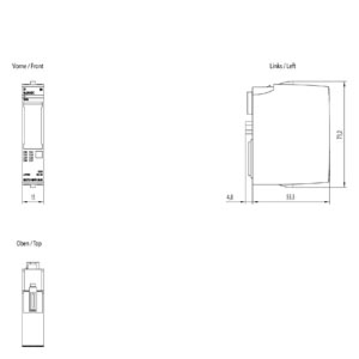 6ES7131-6BF01-0AA0 SIMATIC ET 200SP, Digital input module, DI 8x 24V DC Basic, type 2 (IEC 61131), sink input, (PNP, P-reading), Packing unit: 1 p