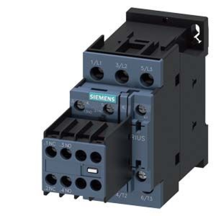 3RT2023-1AP04 power contactor, AC-3e/AC-3, 9 A, 4 kW / 400 V, 3-pole, 230 V AC, 50 Hz, auxiliary contacts: 2 NO + 2 NC, screw terminal, size: