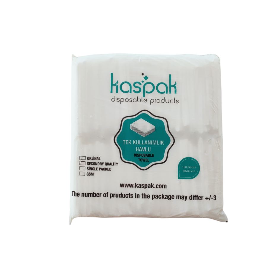 TEK KULLANIMLIK HAVLU- 40*80- 100 ADET- TEK TEK PAKETLİ