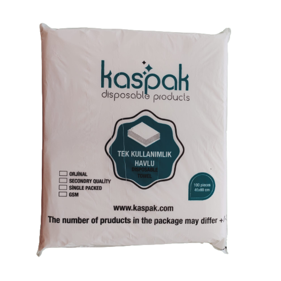 TEK KULLANIMLIK HAVLU- 80*140 VÜCUT HAVLUSU - 25 ADET- TEK TEK PAKETLİ