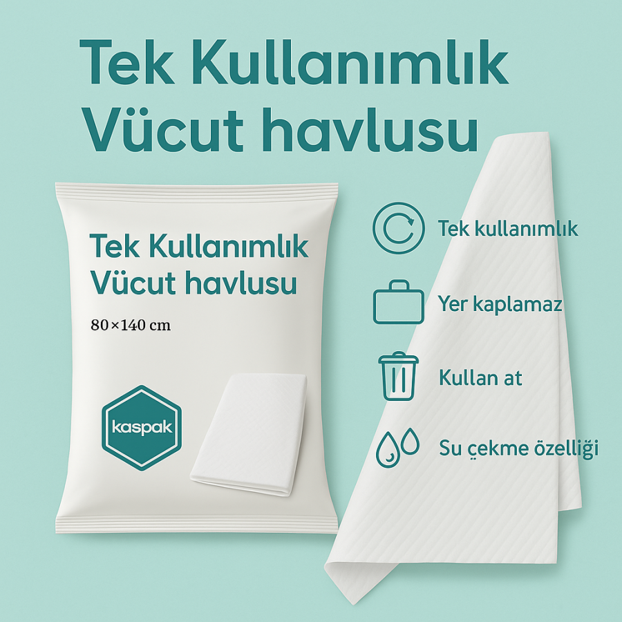 TEK KULLANIMLIK VÜCUT HAVLUSU 10 ADET
