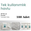 kaspak tek kullanımlık cilt bakım havlusu 100 adet 40x20 cm