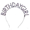 Kristal Taşlı Gümüş Renk Birthday Girl Tacı