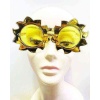 Güneş Model Metalize Parlak Parti Gözlüğü Sarı Renk 14x7 cm