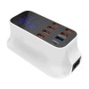LCD Ekranlı 7 Port USB 1 Port Type+C Hızlı Şarj Ünitesi