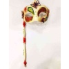Kırmızı Renk Kelebek İşlemeli Tutmalı Venedik Göz Maskesi 33x17 cm