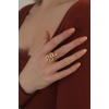 Ayarlanabilir Gold Renk Yılan Yüzük - BJ-BYK2254