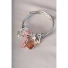 Pembe Tüy Detaylı Kristal Taşlı Charm Bileklik - BJ-BB4343