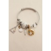 Beyaz Taşlı İstiridye İçinde İnci Detaylı Charm Bilezik - BJ-BB4361