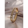 Çelik Gold Renk Zirkon Taşlı Tifany Kadın Kelepçe - BJ-BB4721