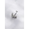 316L Cerrahi Çelik Zirkon Taşlı Göbek Piercing - BJ-PR1101