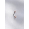 316L Cerrahi Çelik Rose Renk Minimal Toplu Gümüş Renk Banana Piercing - BJ-PR1146
