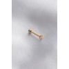 316L Cerrahi Çelik 10 mm Gold Renk Dudak Piercing - BJ-PR1165