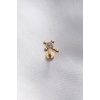 316L Cerrahi Çelik Gold Renk Taşlı Tragus Piercing - BJ-PR1186
