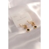 Çelik Gold Renk Zirkon Taş Detay Kadın Küpe - BJ-BKP6896