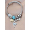 Çelik Taşlı Geyik Model Charm Bilezik - BJ-BB4108
