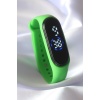 Yeşil Renk Silikon Dijital Dokunmatik Led Saat - BJ-BS3455