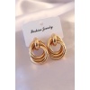 Gold Renk Halka Tasarım Kadın Küpe - BJ-BKP7142