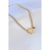 316L Çelik Gold Renk Çeyrek Altın Model Nazar Boncuk Model Kadın Kolye - BJ-BKO7243