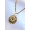 316L Çelik Gold Renk Reşadiye Altın Model Kadın Kolye - BJ-BKO7245