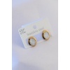 316L Çelik Gold Renk Sedefli Kadın Küpe - BJ-BKP7226
