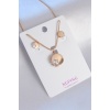 Xuping Rose Gold Renk Zirkon Taşlı Yıldız Figür Kadın Koye Küpe Seti - BJ-BKO7289