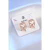 Xuping Rose Gold Renk Zirkon Taşlı Kalp Model Kadın Küpe - BJ-BKP7282