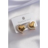 316L Çelik Gold Renk Kalp Model Kadın Küpe - BJ-BKP7463
