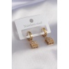 316L Çelik Gold Renk Baget Kadın Küpe - BJ-BKP7464