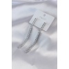 Gümüş Renk Zirkon Taşlı Kadın Küpe - BJ-BKP7465