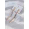Gold Renk Zirkon Taşlı Kadın Küpe - BJ-BKP7466