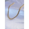 316L Çelik Gold Renk 60 cm Arpa Zincir Model Kadın Kolye - BJ-BKO7447
