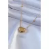 316L Çelik Gold Renk Kalp Model Kadın Minimal Top Detay Kadın Kolye - BJ-BKO7568