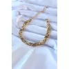 316L Çelik Gold Renk Kral Zincir Model Kadın Bileklik - BJ-BB5416