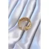 316L Çelik Gold Renk Kadın Yüzük - BJ-BYK2762